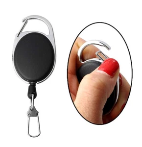 1x Reel Clips Retractable Badge Holder with Key Belt Reel for Key Ring ID Holder - Foto 1 di 6