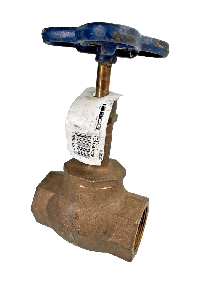 NIBCO T-211-Y Bronze Globe Valve w/ PTFE Disc 1-1/2" NPT Class 125 / 200-WOG - Image 1 of 4