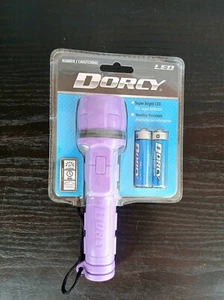 BRAND NEW Dorcy Weather Resistant Rubber LED Flashlight with Lanyard Purple - Picture 1 of 2