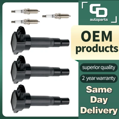 1832A028 3 bobinas de encendido + 3 bujías para Smart Fortwo de 1,0 L 2008-2015 FK0319 Foto 1 de 4