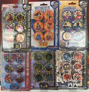 DICE AND TOKEN PACK | Fantastic Four Thor X-Men Justice League Sets x6 HeroClix