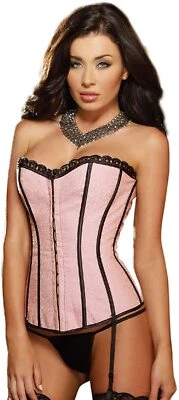 Dreamgirl Women's Corset Pink/Black - Image 1 of 4