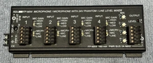 RDL FP-MX4 4 Microphone w/Line Level Mixer and 24v Phantom Power - Picture 1 of 5
