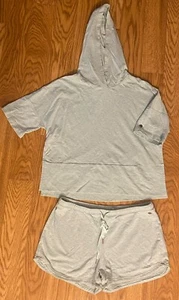 Calia By Carrie Underwood Medium 3/4 Sleeve Crop Hoodie Shorts Outfit - Picture 1 of 7