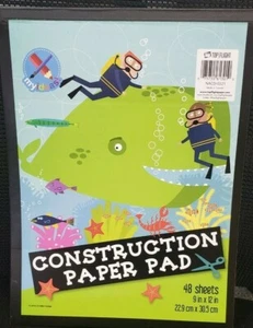 Top Flight paper Construction Paper Pad 9"X12"- 96 Sheets - Picture 1 of 2