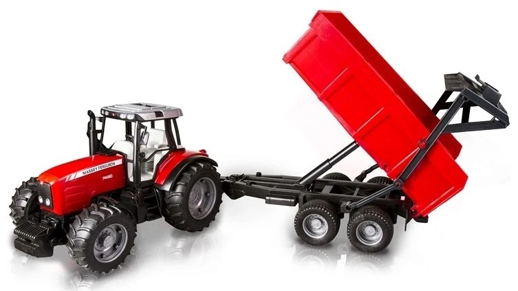 BRUDER - MASSEY FERGUSON 7480 con rimorchio Scala: 1/16 - 1/16 - BRU2045 - Immagine 1 di 1