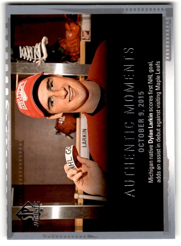 2015-16 SP Authentic Moments Dylan Larkin #154 Detroit Red Wings - Image 1 of 2