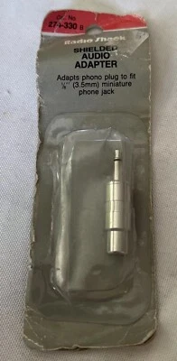 RadioShack Phono Plug to 3.5mm 1/8" Shielded Audio Adapter 274-330 - Image 1 of 4