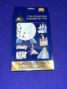 2022 Walt Disney World EPCOT 50th Anniversary 7 Pin Collection Box Set LE NEW