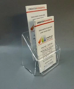 Supporto per volantini a 2 scomparti, supporto per depliant DIN LUNGO, 1/3A4, DIN A6, display, vetro acrilico - Foto 1 di 2