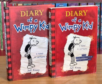 SCARCE Diary of a Wimpy Kid Jeff Kinney, 1st Edition HC 1st Printing + 1st PB Ed - Image 1 of 4