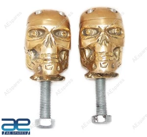 Risers De Guidon En Laiton Personnalisés Old School 7/8" Pour Harley Bobber S2U - Photo 1/6