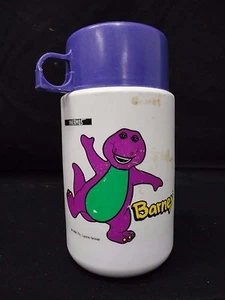 1992 Barney der Dinosaurier Kunststoff Thermoskanne M2 - Bild 1 von 5