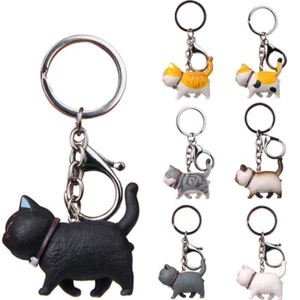 Key Rings Gift Creative Cute Cat Pendant Car Bag Charm Women Men Fashion Chains - Picture 1 of 20