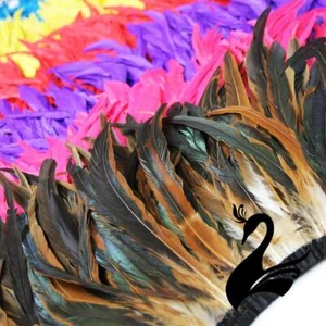 Feather Rooster Coque Tail on Fringe 20-30cm (Price per 10cm) - Craft Milline... - Foto 1 di 21