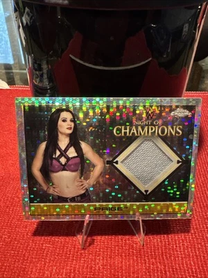 Topps Chrome Wwe Paige 2014 Night Of Champions Mat Relic Pulsar 22/75 Saraya - Image 1 of 3