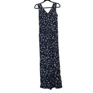 Women's NWT Bailey's blossom romper XS deep navy floral sleeveless tank wide leg - Picture 1 of 13