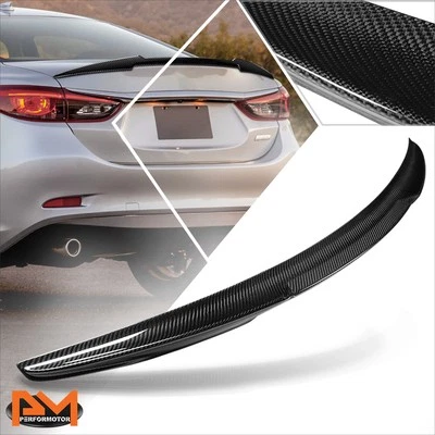 Alerón de tapa de maletero trasero estilo V de fibra de carbono para Mazda 6 14-21 Foto 1 de 4