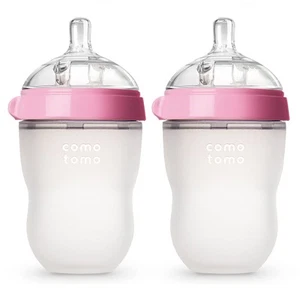 Baby Bottle, Pink, 8 Ounce (2 Count) - Picture 1 of 6