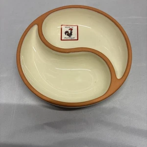 Ceramic Two Compartment Dish Made In Portugal By Molde - Picture 1 of 4