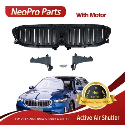 For BMW M550i 540i 530i G30 17-20 Front Radiator Shutter Grille Assembly W/Motor Foto 1 de 4