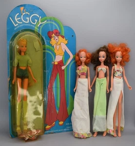 Vintage 1973 Hasbro Leggy 4 Doll Lot - Kate Nan Jill Mod Fashion 1970s Long Legs - Picture 1 of 14