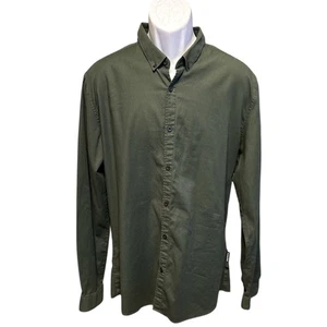 YoungLA Camicia verde scuro manica lunga con bottoni, 802, taglia XXL, streetwear casual - Foto 1 di 5