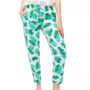 J. Crew Linen Pull On Drawstring Ankle Crop Pants Womens Size 6 Tropical $69 NEW - Picture 1 of 17