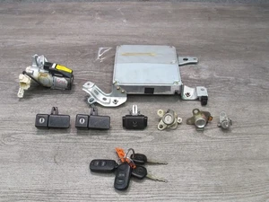 00-05 TOYOTA MR2 SPYDER ZZW30L M/T ECU ECM IGNITION GLOVE DOOR LOCK KEY SET OEM - Picture 1 of 22