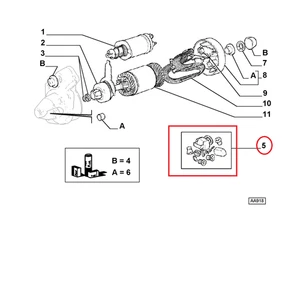 Set Anlasser Fiat Panda Diesel Original 9937302 - Picture 1 of 1