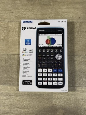 Casio Prizm FX-CG50 High-Resolution 3D Color Graphing Calculator LCD New Python - Image 1 of 2