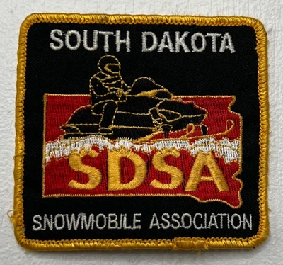South Dakota Snowmobile Association Vintage Snowmobile Jacket Patch - Image 1 of 3