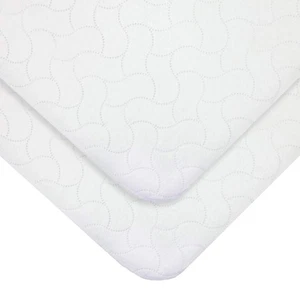 AMERICAN BABY COMPANY 2 PACK WATERPROOF QUILTLIKE FLAT REUSABLE MULTIUSE PROTECT - Picture 1 of 4