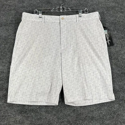 Pantalones Cortos de Golf Walter Hagen Performance Para Hombre Talla 40 Blanco Geométrico Chino Nuevos Foto 1 de 4