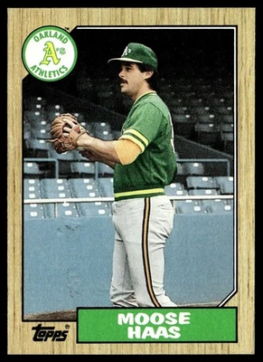 1987 Topps Moose Haas Oakland Athletics #413 - Image 1 of 2