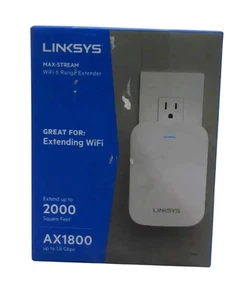Lot of 2 Linksys AX1800 Max Stream Wi-Fi 6 Range Extender Dual Band - Picture 1 of 5