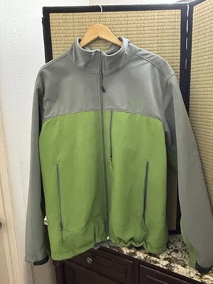 The North Face Apex 仿生男式夹克 XL 绿色灰色休闲户外远足 — 第 1/3 张图片