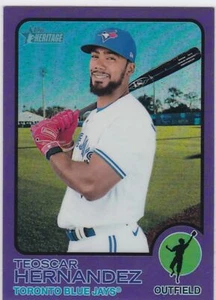 Topps Heritage Purple Refractor #357 2022 Teoscar Hernández - Blue Jays - Imagen 1 de 1