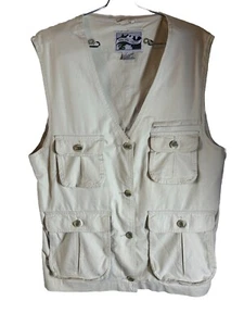 Vintage Pacific Crest Mens Lg Beige Sportsman Outdoor Fishing Hunting Vest2026 - Picture 1 of 9