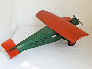 vintage pressed steel toy airplanes