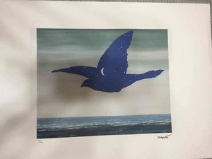 Rene Magritte Litografia off set cm 50x70 firma su lastra con certificato - Imagen 1 de 9