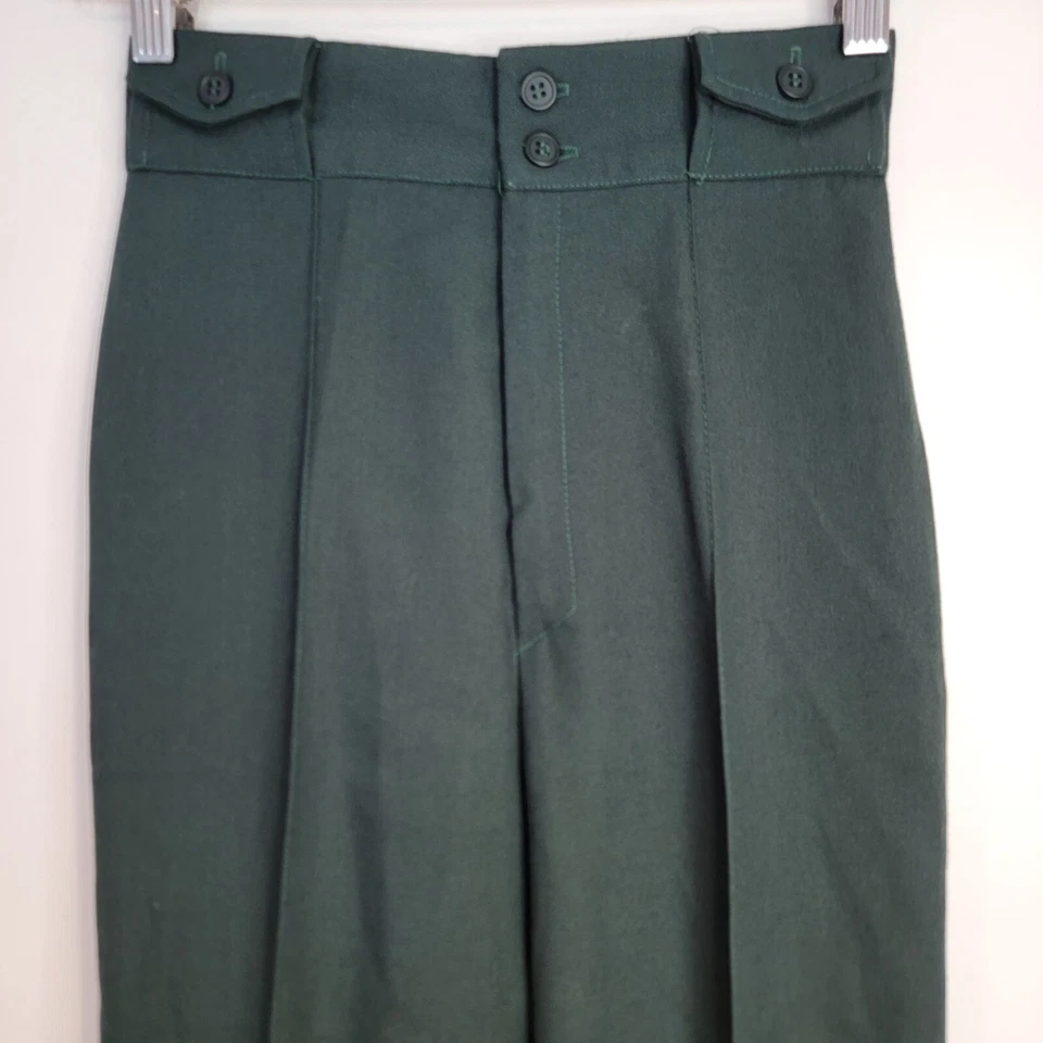 PANTALONES PLISADOS VINTAGE HAPPY LEGS verdes cintura alta para mujer talla 5 hechos en EE. UU. Foto 1 de 4