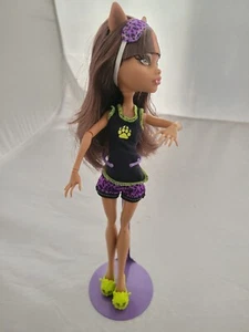 Monster High CLAWDEEN WOLF Dead Tired Doll w Stand - Picture 1 of 11