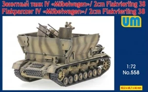 Unimodels UM558 - 1:72 tanque antiaéreo IV vagón móvil/2 cm flakvierling38 - nuevo - Imagen 1 de 1