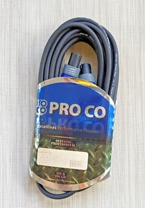 NUEVO Cable de Altavoz Pro Co Power Plus 16-2 25 ft Conexión de SpeakON a SpeakON - Imagen 1 de 2