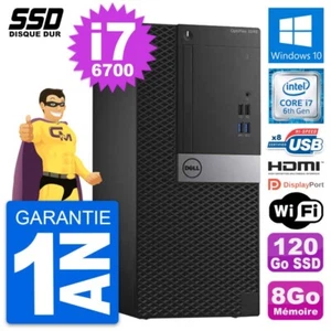 PC Tour Dell OptiPlex 3040 Intel I7-6700 RAM 8Go SSD 120Go HDMI Windows 10 Wifi - Bild 1 von 7