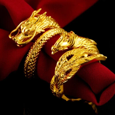 Anello Gotico Regolabile Con Gioielli Dragon Phoenix Anello Vintage Per Uomo ☆ - Immagine 1 di 4