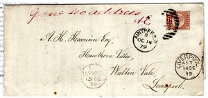 GB Cubierta Liverpool No Entregada Explicativa Londres AVISO DE BANCARROTA 1879 PD66 - Imagen 1 de 9