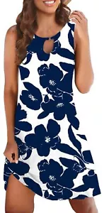 Casual Sundress for Women Sleeveless Tshirt Summer Dresses Vest Tank Sun Dress M - Picture 1 of 7