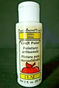 2 Ounce Bottle Apple Barrel Acrylic Paint #20503 White New - Picture 1 of 4
